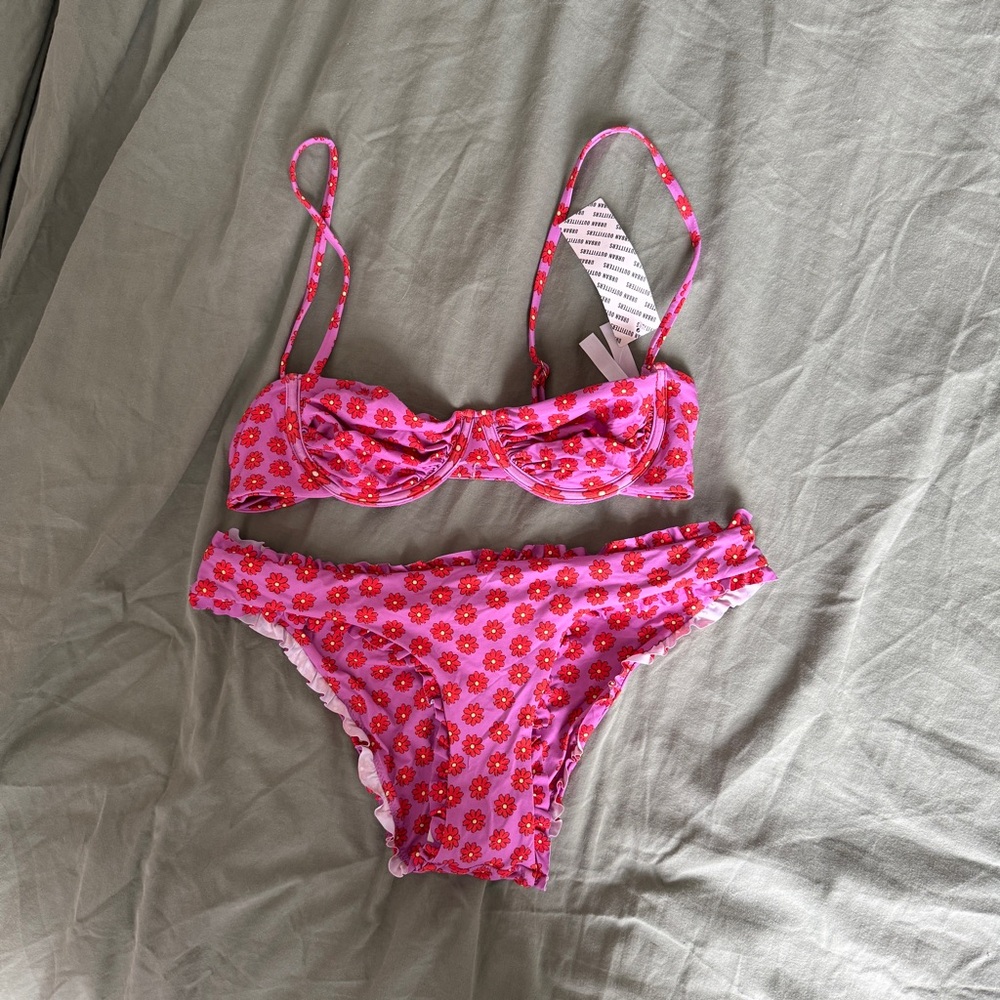 NWT Urban Outfitters Pink Floral Bikini Set